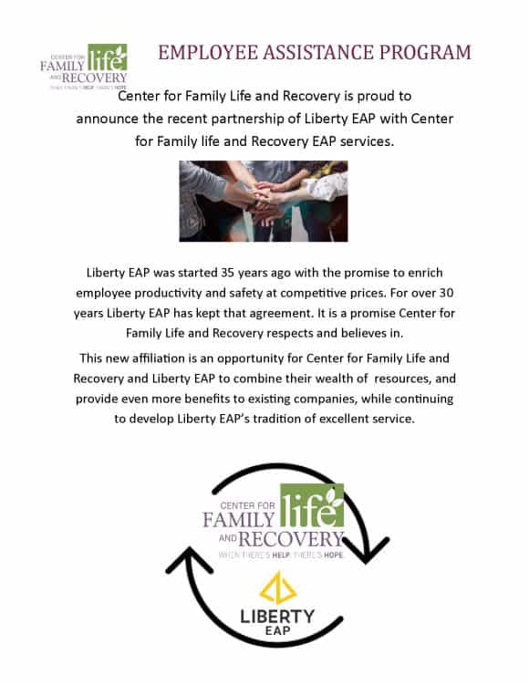 Center for Family Life and Recovery partners with Liberty EAP.