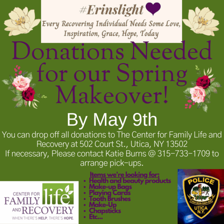 Donations needed for spring makeover by May 9th.