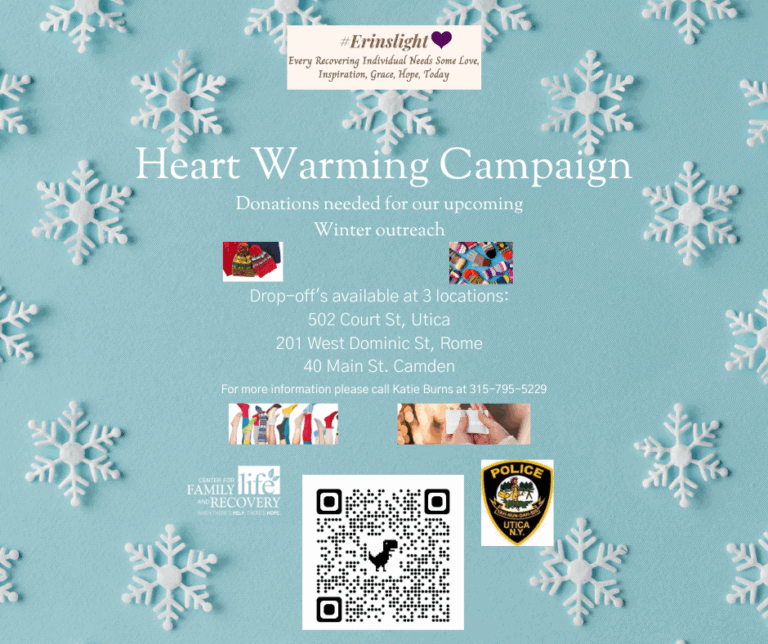 Heart Warming Campaign donation locations and contact information.