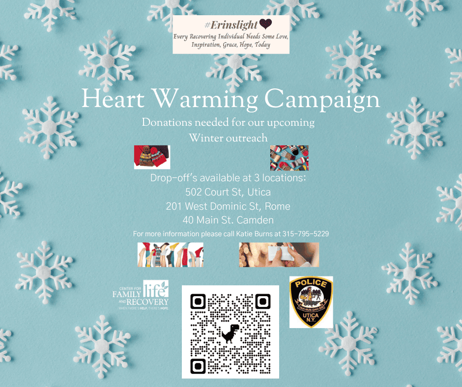 Heart Warming Campaign donation locations and contact information.