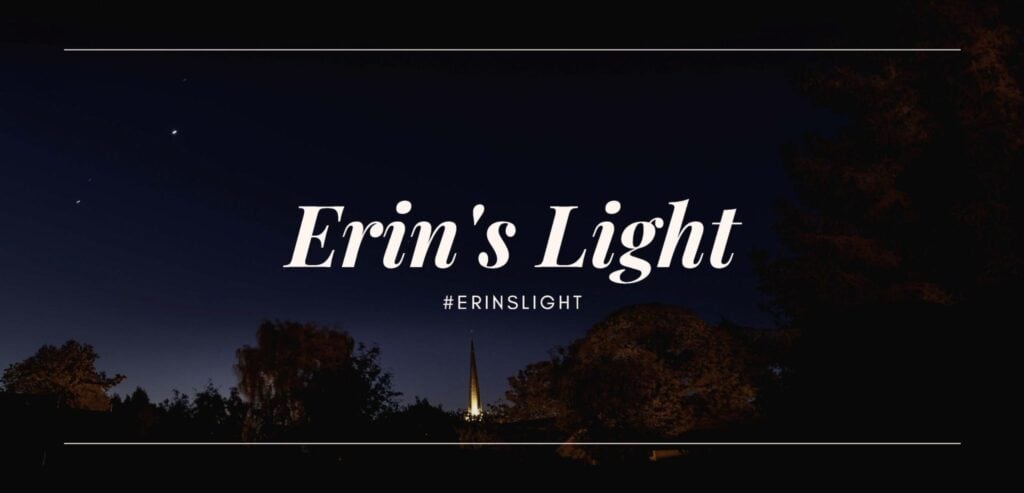 Erin's Light night sky silhouette scene