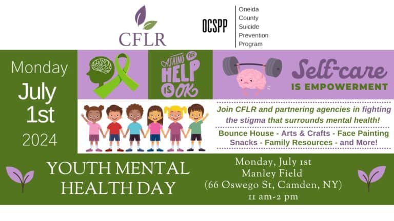 Youth Mental Health Day event flyer, July 1, 2024.