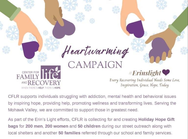 CFLR Heartwarming Campaign for holiday gifts and recovery.