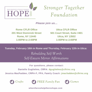Rebuilding Self-Worth event at Stronger Together Foundation