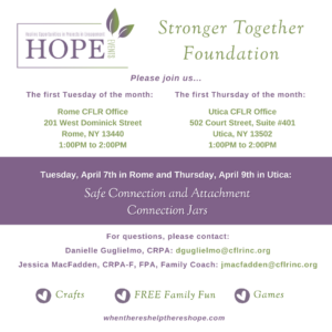 Community event flyer for Stronger Together Foundation