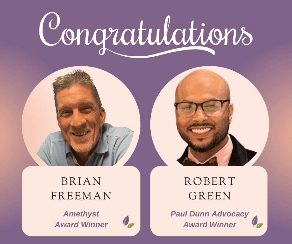 Award winners Brian Freeman and Robert Green.