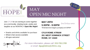 May Open Mic Night event details
