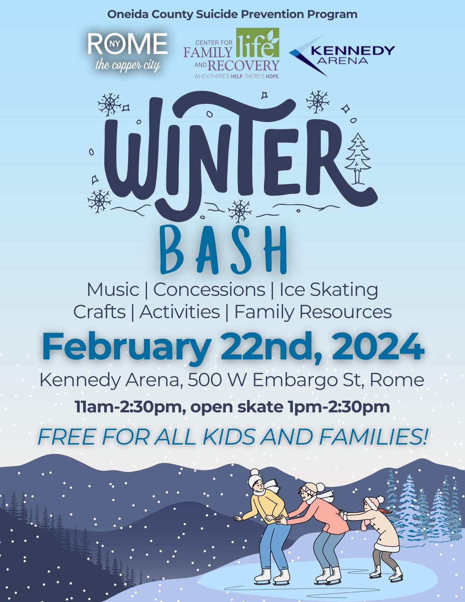 CFLR and City of Rome to Host Second “Winter Bash” in Rome During February School Break