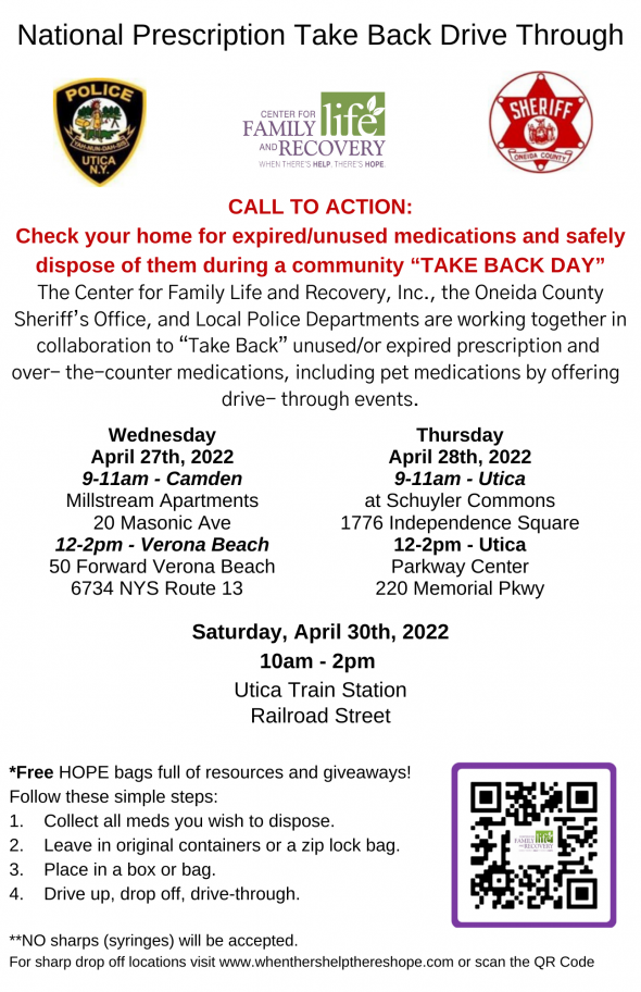 National Prescription Take Back Drive Through