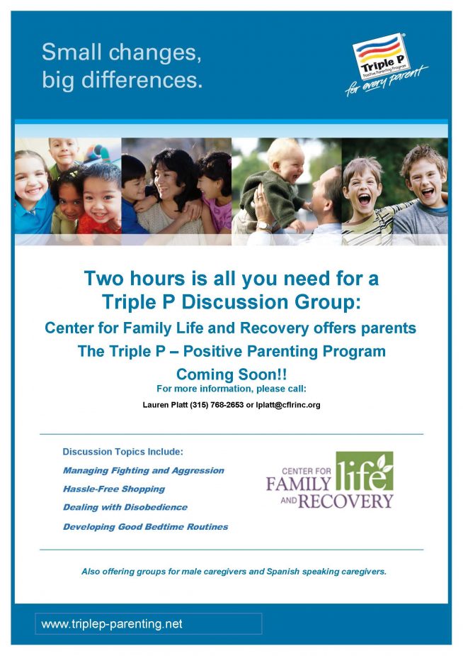 Coming Soon!  The Triple P – Positive Parenting Program Discussion Group!