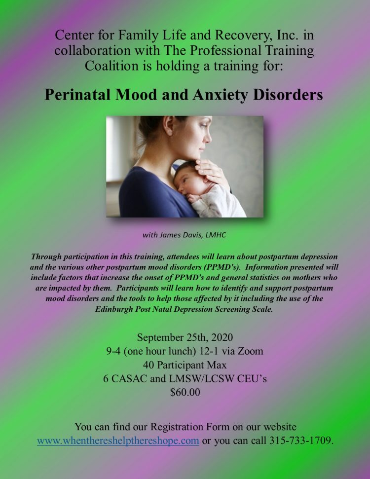 Perinatal Mood and Anxiety Disorders