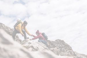 Deco image of climbers